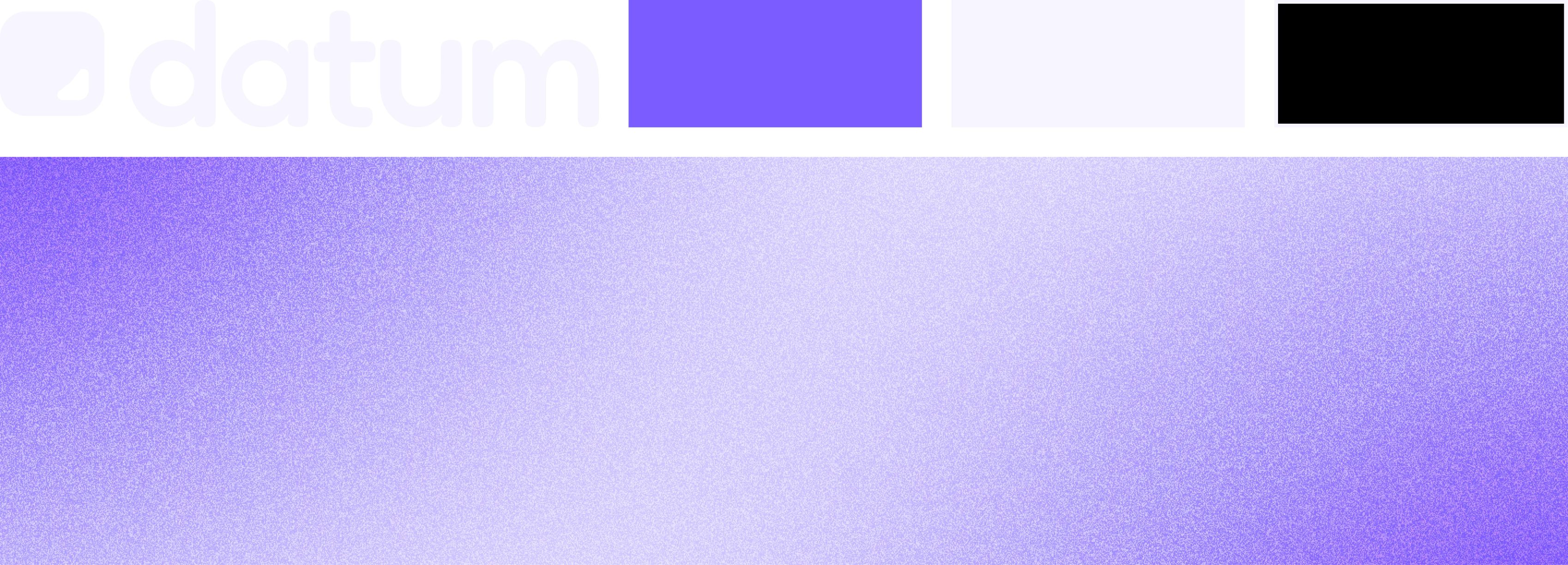 Datum brand board: color palette, typography, UI elements