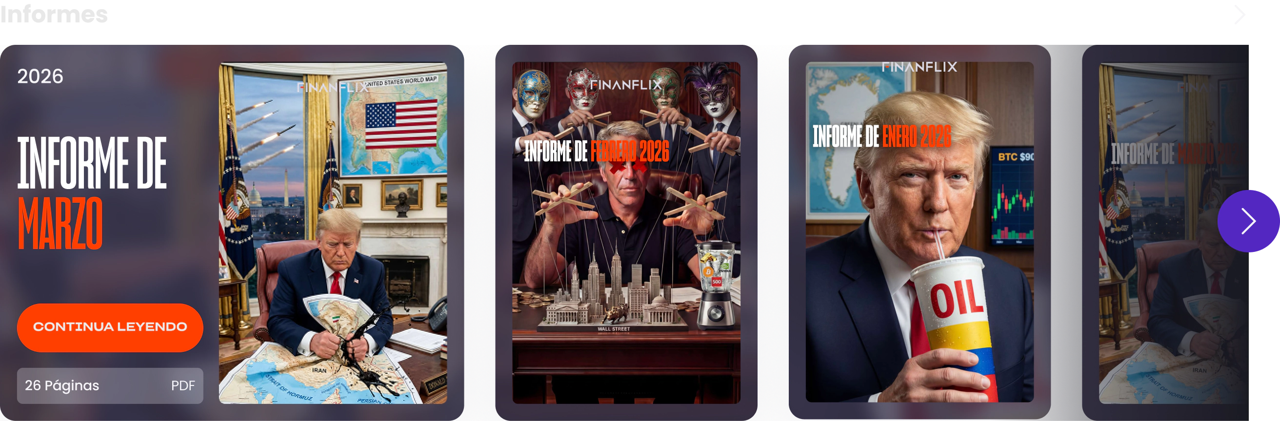 Reports feed on the home, newest report open next to compact covers